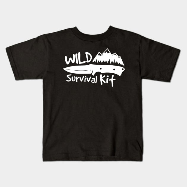 Wild survival kit Kids T-Shirt by Scofano